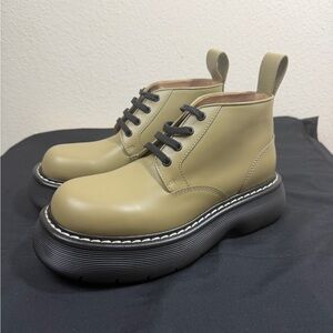 Bottega Veneta Swell Laces up leather Ankle Boots